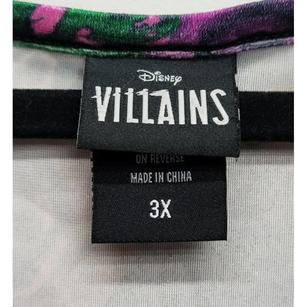 Hot Topic Disney Villains Floral Icons Dress 3X